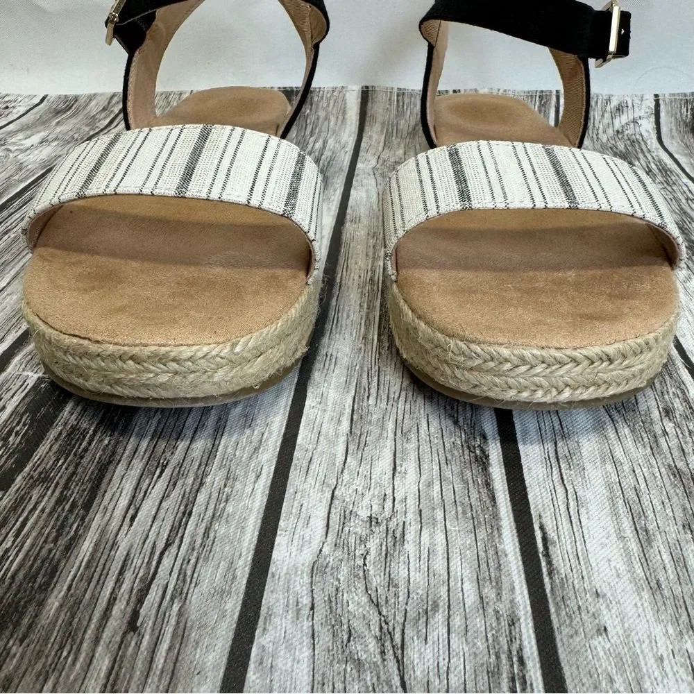 Old Navy Women’s Espadrille Platform Sandals Vegan Suede Open Toe Size 10